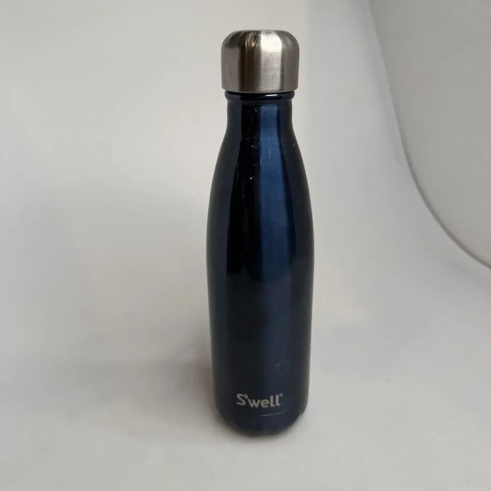 Facebook S’well 17oz Stainless Steel Blue Water Bottle Employee Narrow Neck